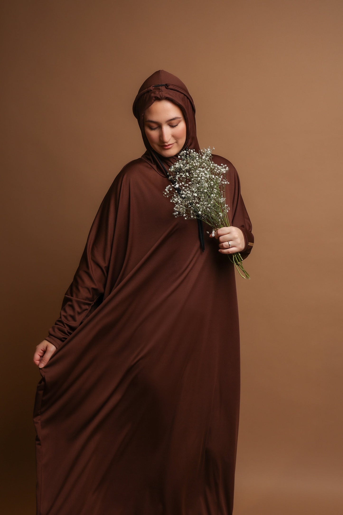 ABAYA TO GO - braun / Gebetskleid Einteiler / handmade Prayergown