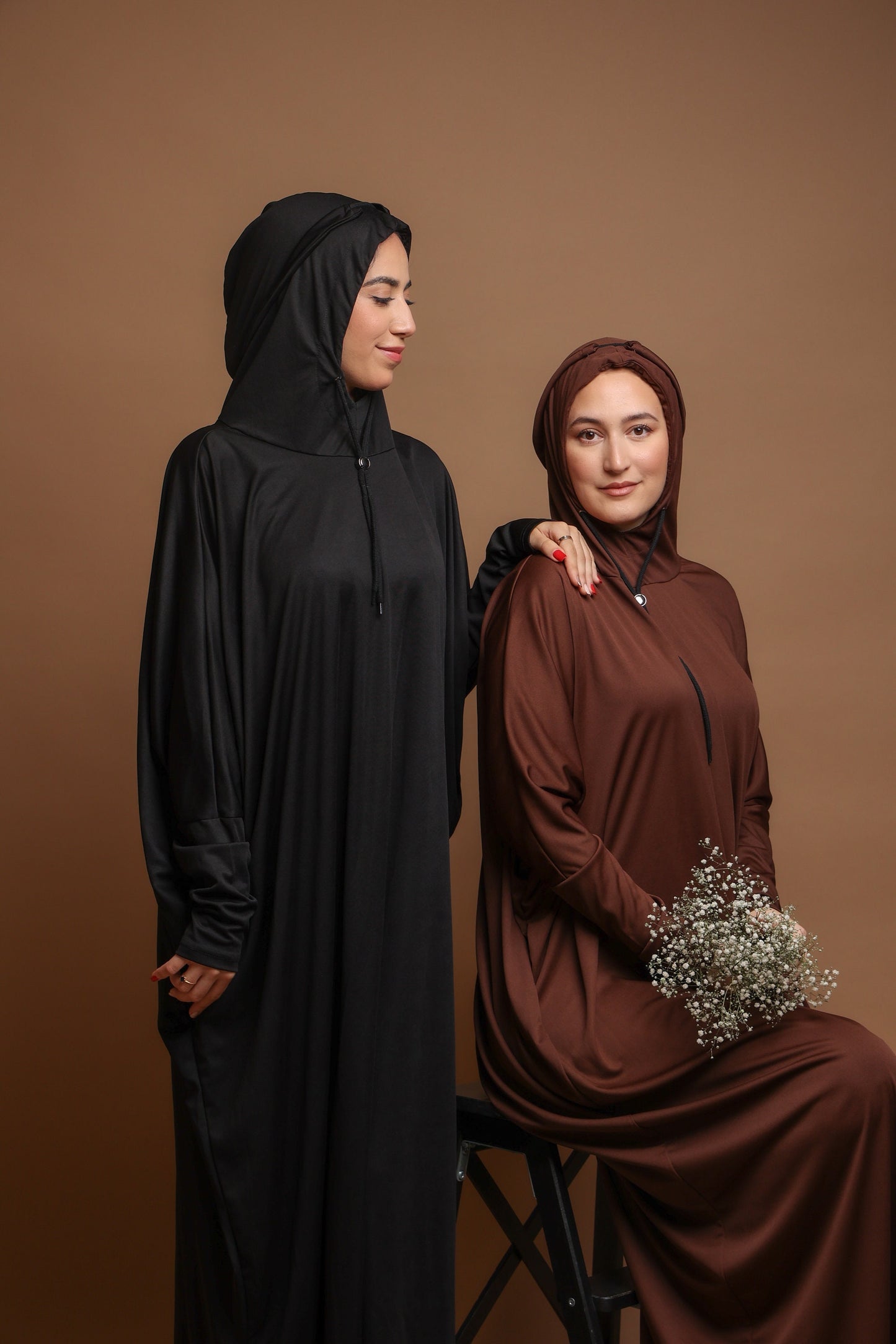 ABAYA TO GO - braun / Gebetskleid Einteiler / handmade Prayergown
